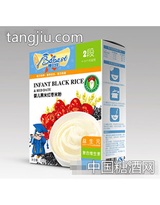 博贝佳黑米红枣米粉2段
