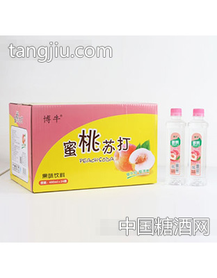 博牛蜜桃苏打果味饮料400mlX24瓶
