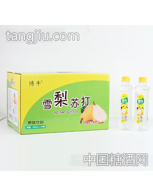 博牛雪梨苏打果味饮料400mlX24瓶
