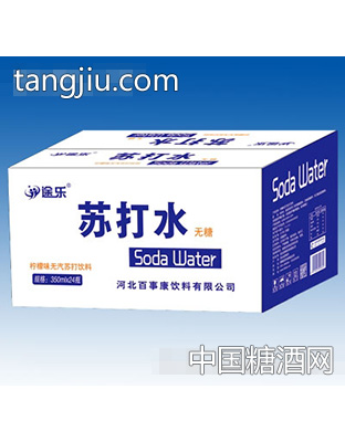 途乐柠檬味无汽苏打水350mlx24瓶