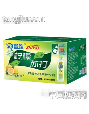 智跑柠檬苏打水400mlX24瓶