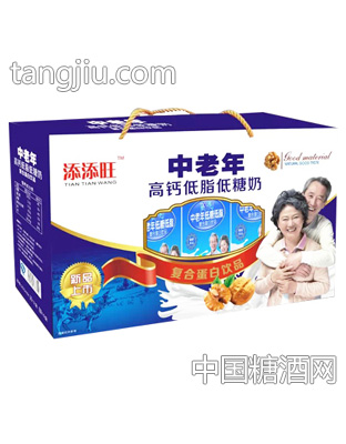 添添旺中老年高钙低脂低糖奶手提装