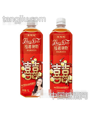 喜超超楂喜德勒黄桃果肉饮料1l