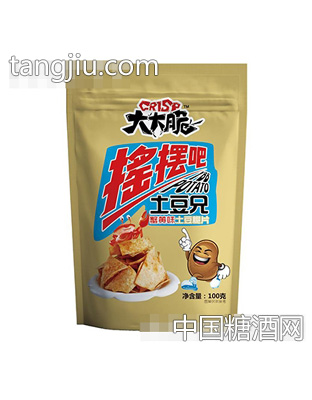 大大脆摇摆吧土豆兄蟹黄味土豆脆片100g