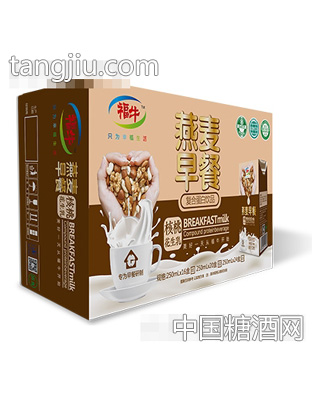 福牛燕麦早餐核桃花生乳250mlx26