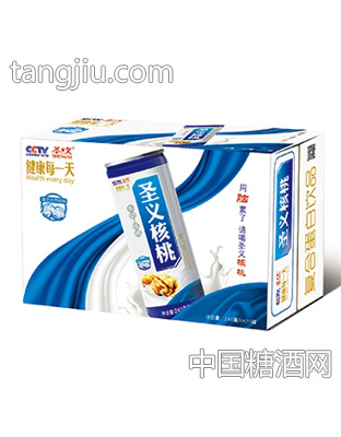 圣义核桃复合蛋白饮料1x20罐外箱正面