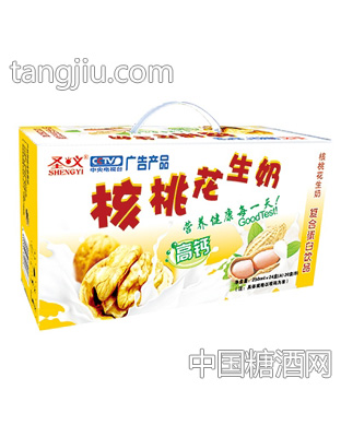 苗条包高钙核桃花生奶外箱正面