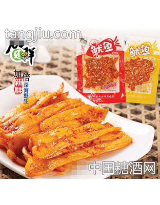 50克加贝鲜鱿鱼系列：香辣味、烧烤味