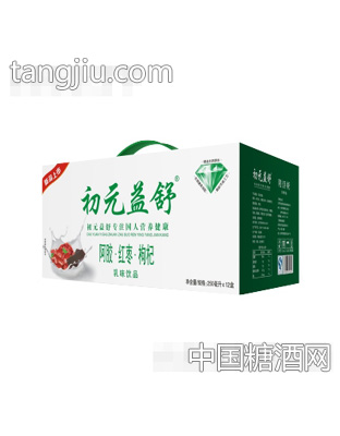 初元益舒阿胶红枣枸杞乳味饮品250mlx12盒