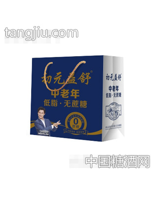 初元益舒中老年无蔗糖奶250mlx12盒礼盒装