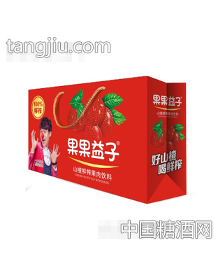 果果益子山楂果肉饮料250mlx12盒手提装