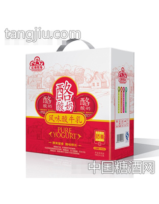 红梅草莓果粒酪酸奶
