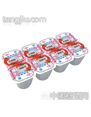 红梅草莓果粒酸牛奶
