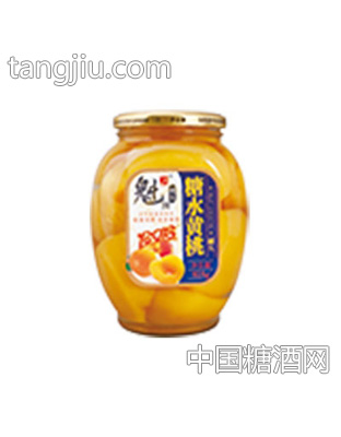 魁牌818g黄桃罐头