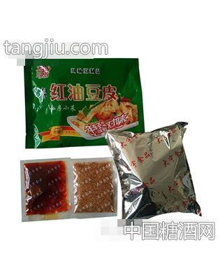 自拌红油豆皮