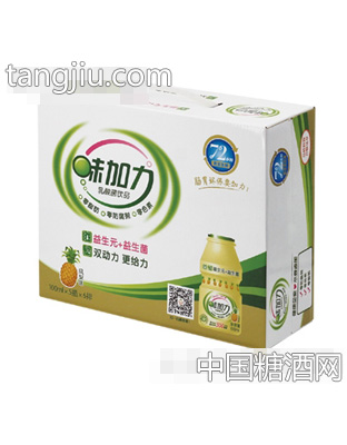 味加力凤梨味乳酸菌饮品100mlx5瓶x6排