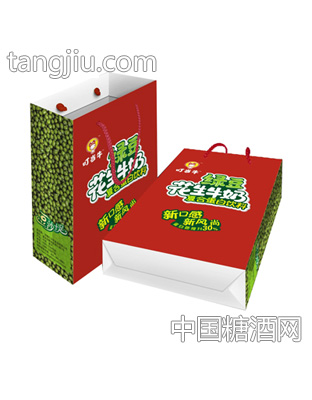 叮当牛绿豆花生牛奶饮料手提袋
