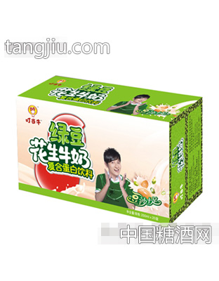 叮当牛绿豆花生牛奶复合蛋白饮料250ml×20盒