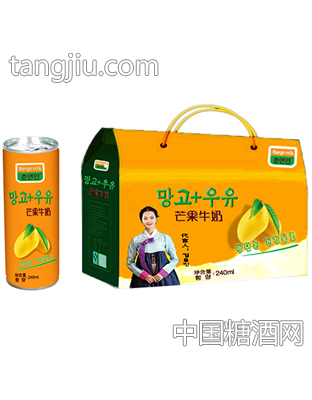 芒果牛奶手提袋子240ml(深黄)