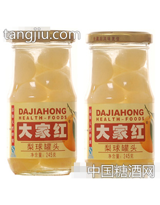 大家红梨球罐头245g