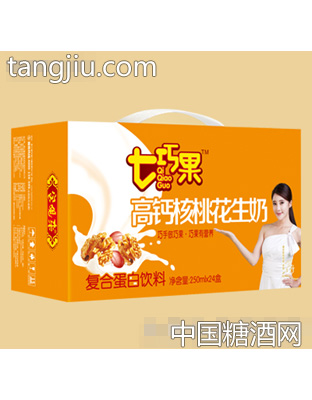 七巧果高钙核桃花生奶250mlX24