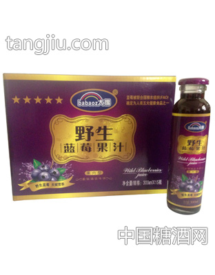 300ml×15瓶野生蓝莓果汁
