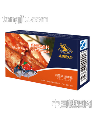 多多罐头鱼茄汁鲭鱼片纸盒装