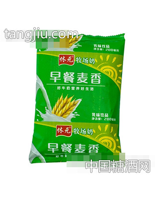 休元牧场奶早餐麦香200ml