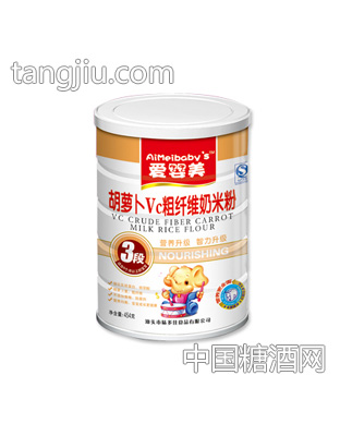 爱婴美胡萝卜Vc粗纤维罐装