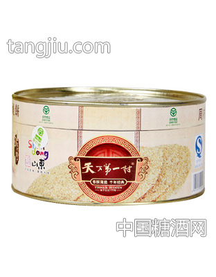 天下一村香酥烧饼甜味铁罐装65g