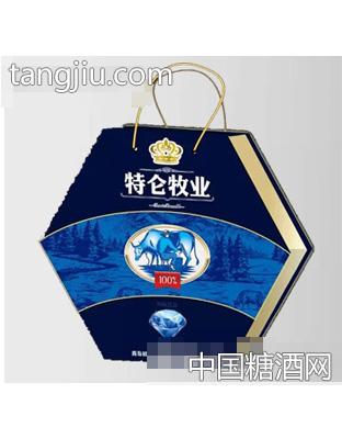 1x12盒特仑牧业风味饮品（六角）礼盒蓝