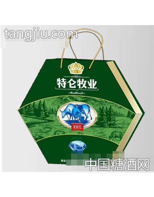 1x12盒特仑牧业风味饮品（六角）礼盒绿