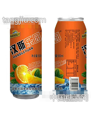 汉斯乐园冰橙十足500ml