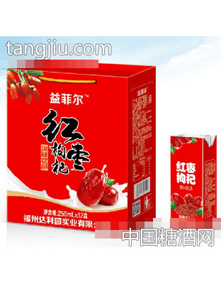 益菲尔红枣枸杞饮品250mlx12盒