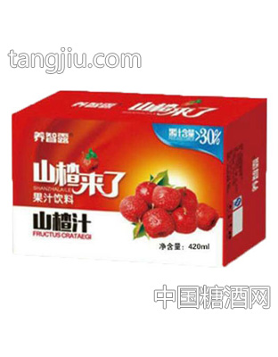 养智露山楂汁420ml（箱）