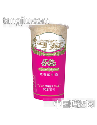 180g乐悠草莓酸牛奶