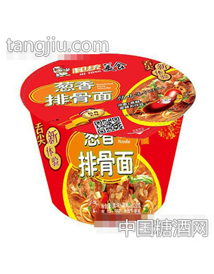 和统葱香排骨桶面