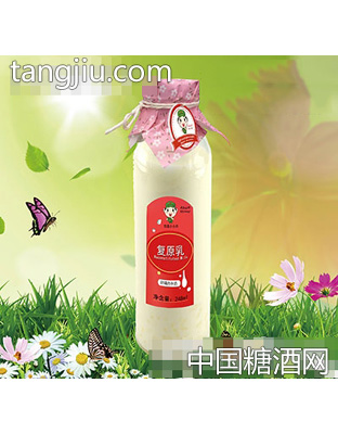纸顶玻璃瓶装复原乳248ml