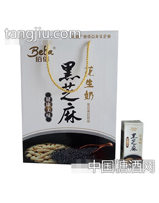 祥菊黑芝麻花生奶250mlX16