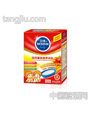 贝纯3段鸡肉番茄营养米粉