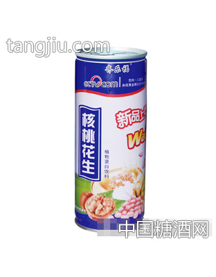 齐乐福核桃花生植物蛋白饮料罐装