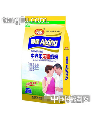 爱星中老年无糖奶粉