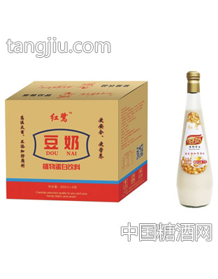 红鹭豆奶820mlx8