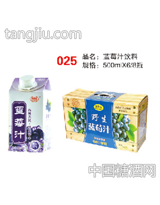 福志达蓝莓汁饮料500mlX6