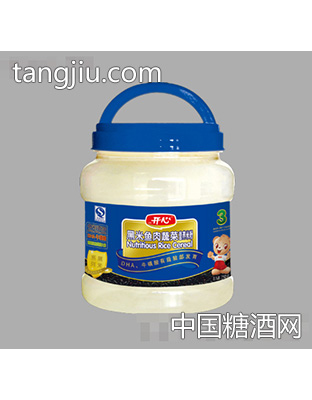 开心750克桶装黑米鱼肉3段