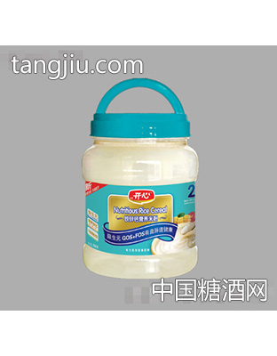 开心750克桶装铁锌钙米粉2段