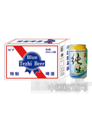 崂金泉蓝色特制啤酒