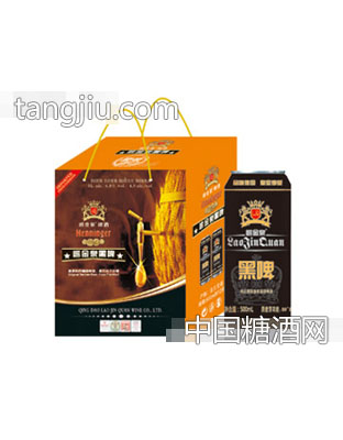 10度崂金泉黑啤500ml（黄）
