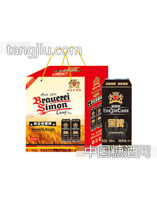 10度崂金泉黑啤500ml（红）