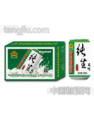 崂金泉纯生风味啤酒320ml